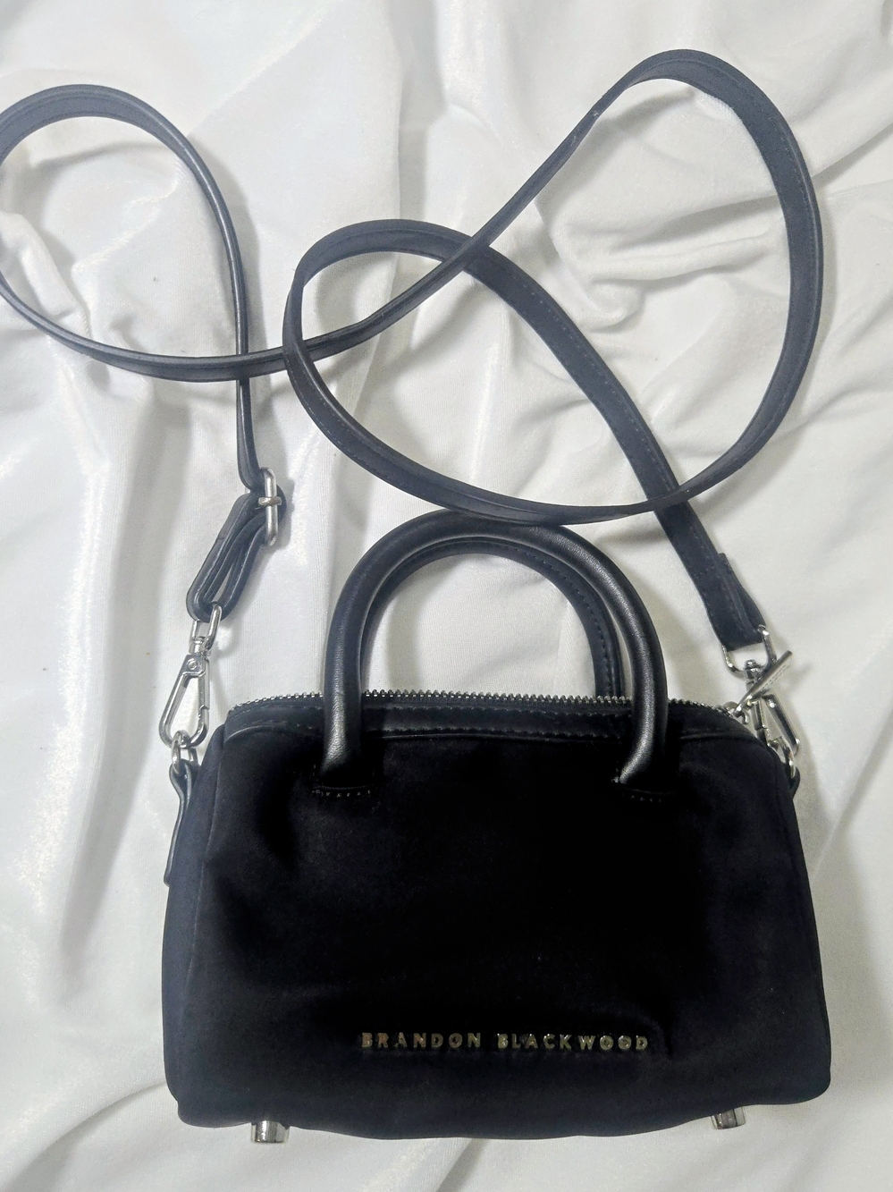 Brandon Blackwood Small Black Mini Satchel
